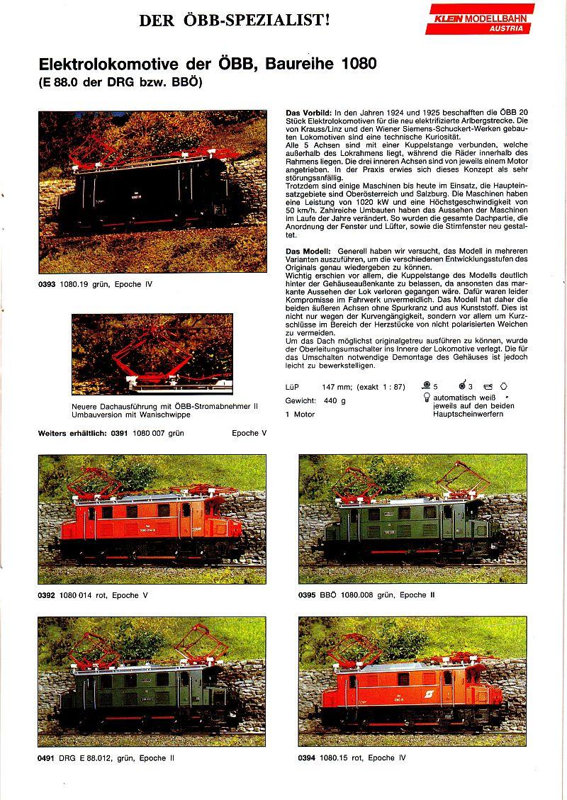 Klein Modellbahn Katalog 1994 10993456rb