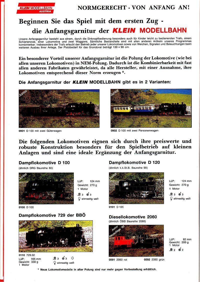 Klein Modellbahn Katalog 1994 10993493ru