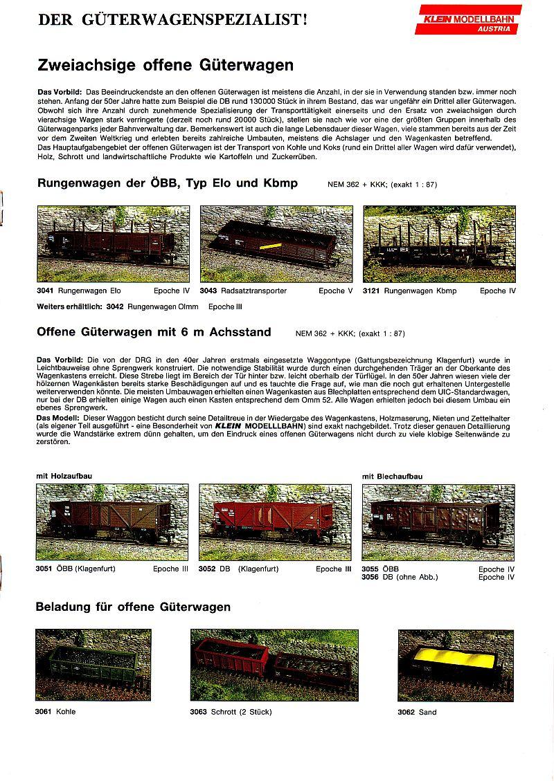 Klein Modellbahn Katalog 1994 10993498rg