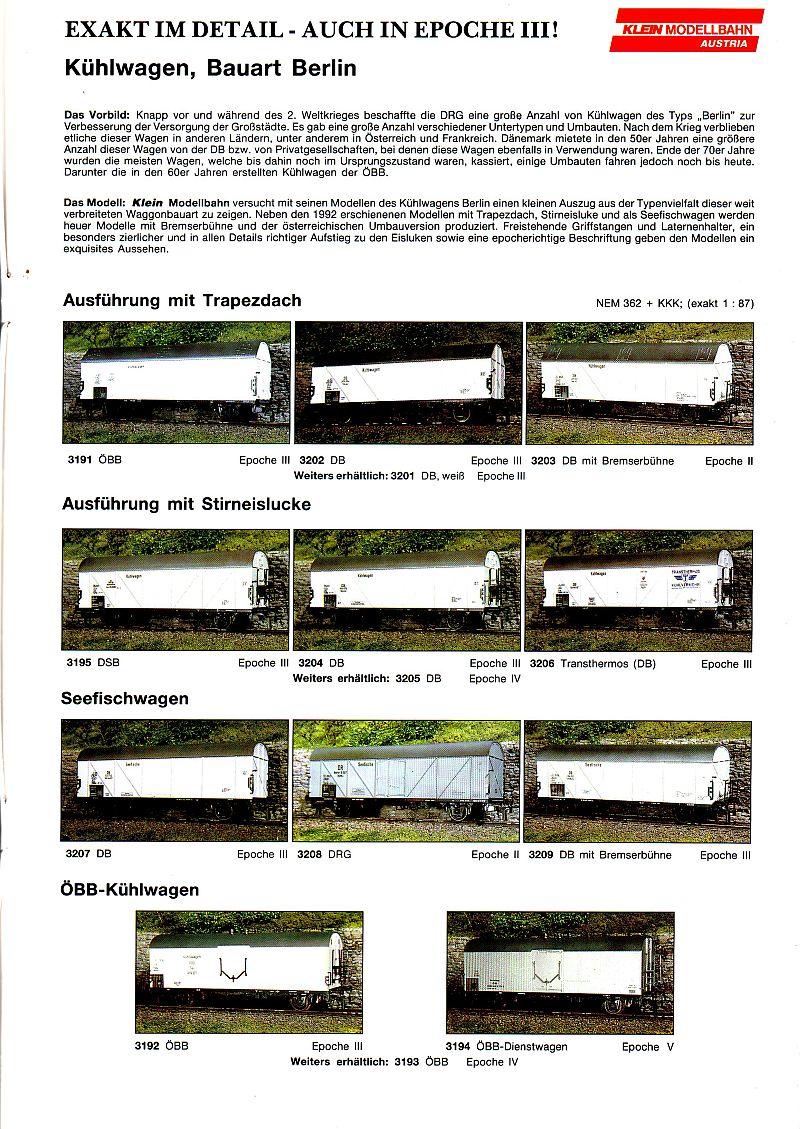 Klein Modellbahn Katalog 1994 10993510hs