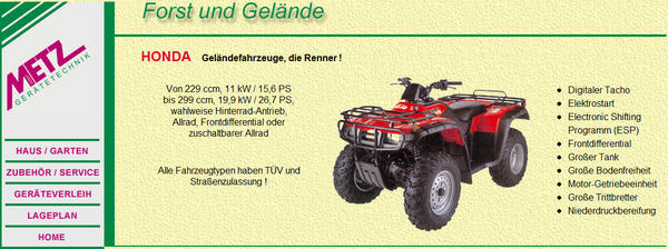 Honda ATV Ersatzteile Nähe Oberfranken / Bayern 11712468cm