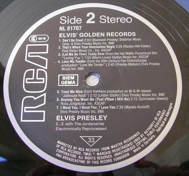 ELVIS' GOLDEN RECORDS 12993163ch