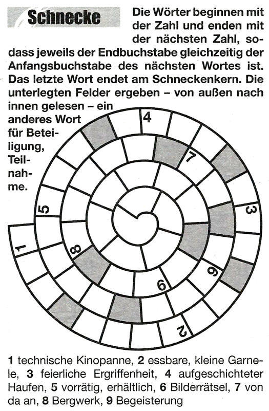 Daddy 004:Schneckenhaus>>>GELÖST VON WERNER 4 Punkte 14070925oh