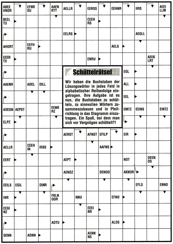 Daddy 216:Schüttelrätsel>>>GEL.VON WERNER x 10 Punkte 14681531qy