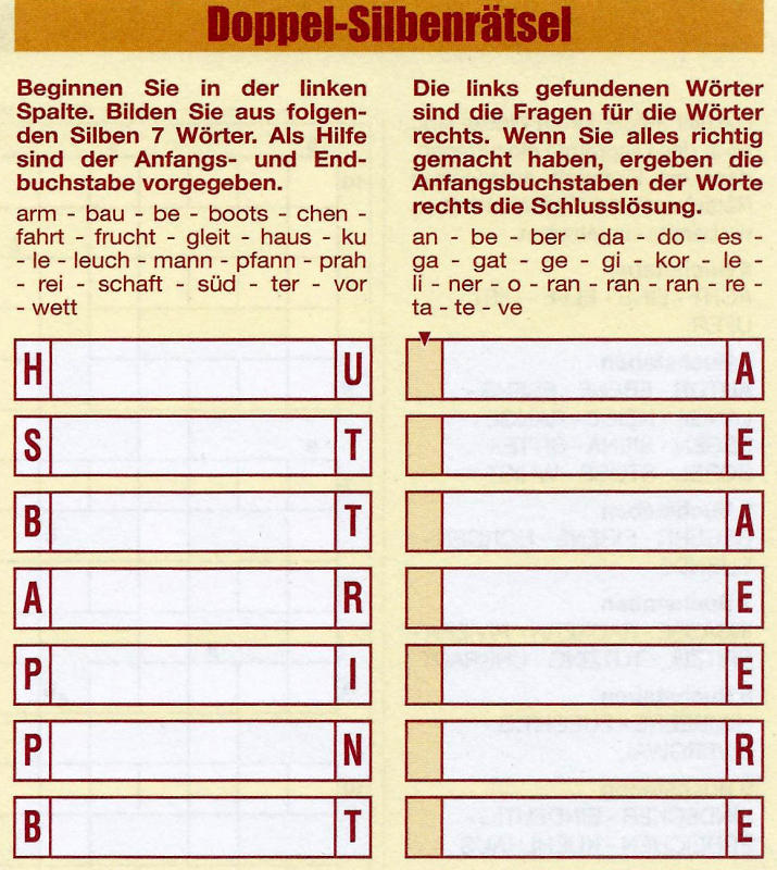 Daddy 412:Doppel-Silbenrätsel>>>GEL.VON WERNER x 5 Punkte 15041798rp