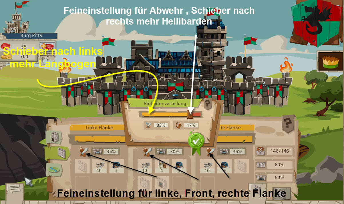 Feineinstellung der Abwehrstellung 15292782xj