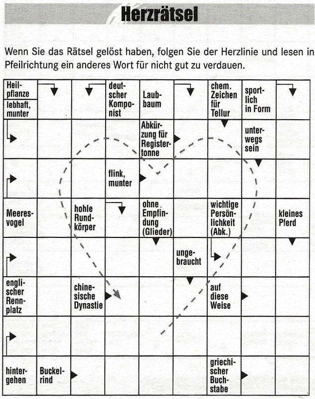 Daddy 750:Herzrätsel>>>GEL.FÜR HEIKE x 5 Punkte 15726321eu