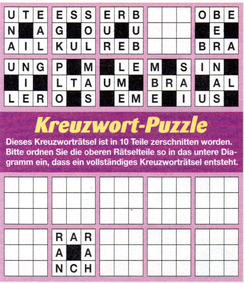 Milka 565: Kreuzwort-Puzzle>>>GEL. FÜR LOTTI 3x 16238130cv