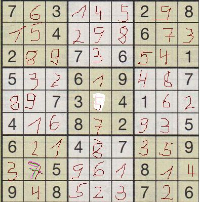 Werner 0006 Sudoku>>gelöst von Rieke 3x 20564735nv