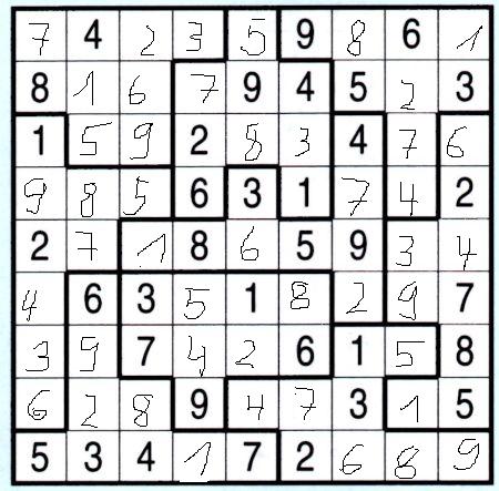 Milka 0063: Sudoku Irregular>>>GELÖST VON RIEKE 5x 20591975ll