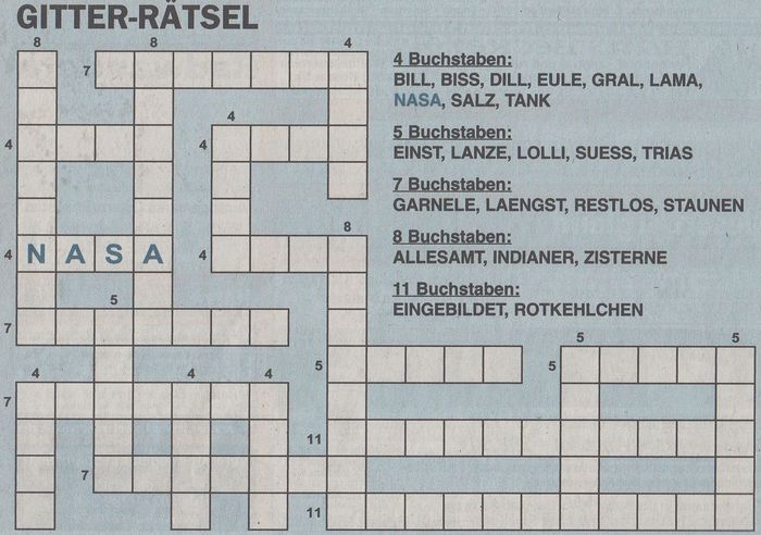 Werner 0154 Gitterrätsel>>gelöst von Hannes 3x 21237675qz