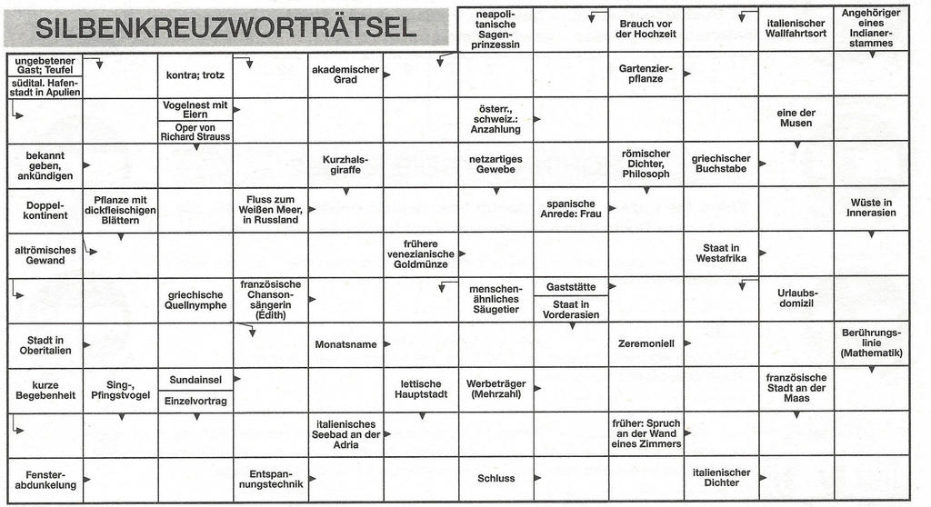 Daddy 0609:Silben-Kreuzworträtsel>>>GEL.VON WERNER x 10 Punkte 21663911ct