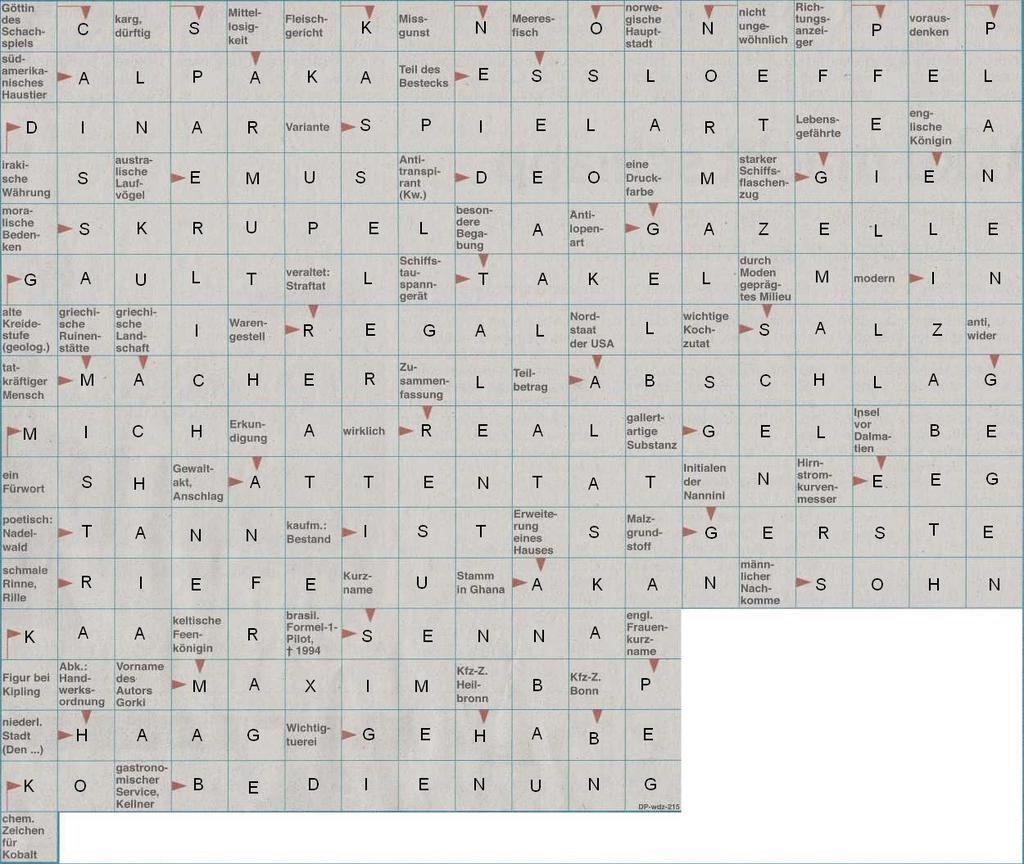 Werner 0251 Kreuzworträtsel>>gelöst von Daddy 10x 21909537xm