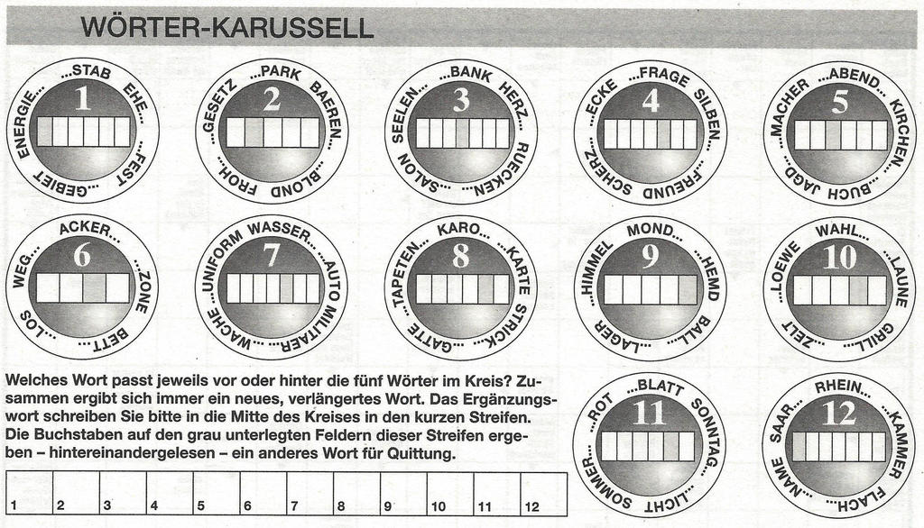 Daddy 1303:Wörter-Karussel>>>GEL.FÜR RIEKE x 10 Punkte 22880331xs