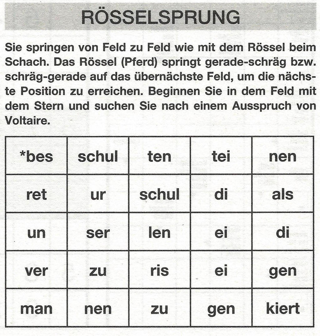 Daddy 1348:Rösselsprung>>>GEL.VON WERNER x 5 Punkte 22977162ym