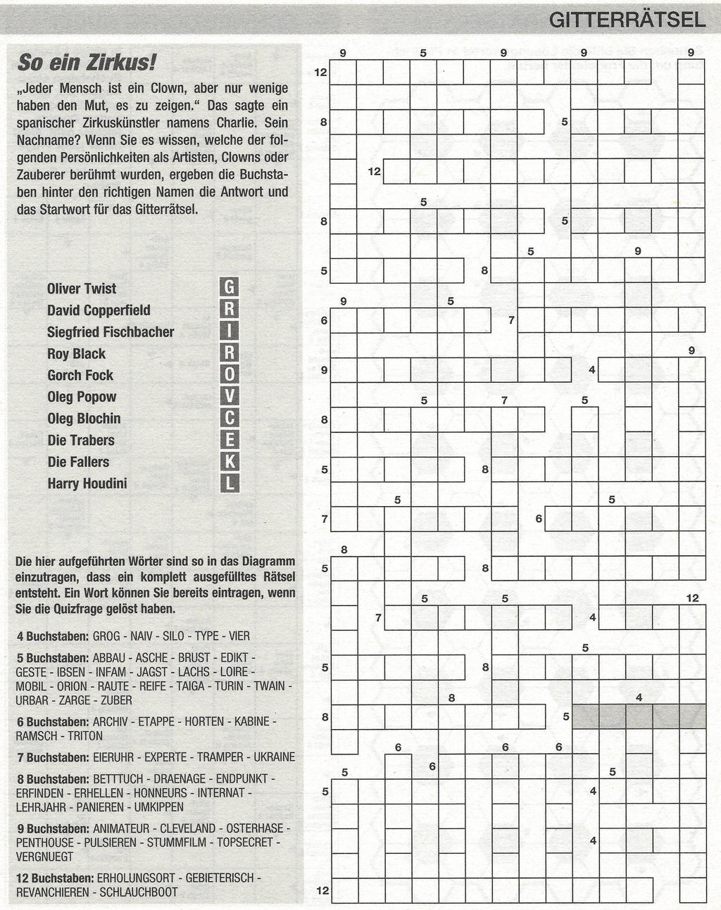 Daddy 1386:Gitterrätsel Wörter einsetzen>>>GEL.FÜR MILKA x 10 Punkte 23019459bg