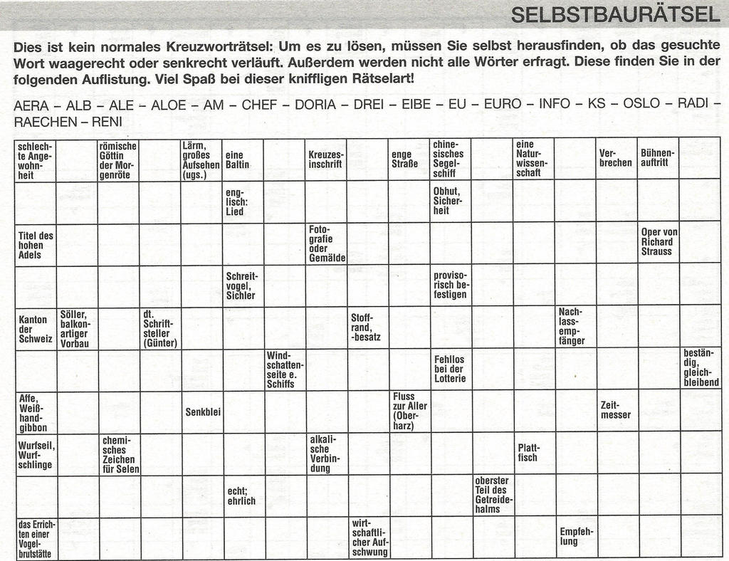 Daddy 1463:Selfmaderätsel>>>GEL.FÜR STREUNER 10 Punkte 23136599rr