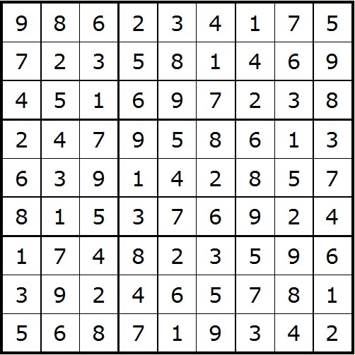 Werner 0701 Sudoku>>gelöst für Streuner 3x 23418672qm