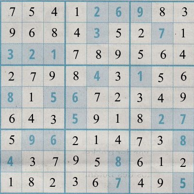 Werner 0143 Sudoku>>gelöst für Milka 5x 24656443cu