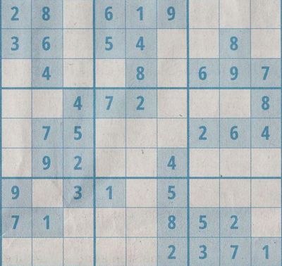 Werner 0153 Sudoku>>gelöst von Daddy 3x 24736163ns