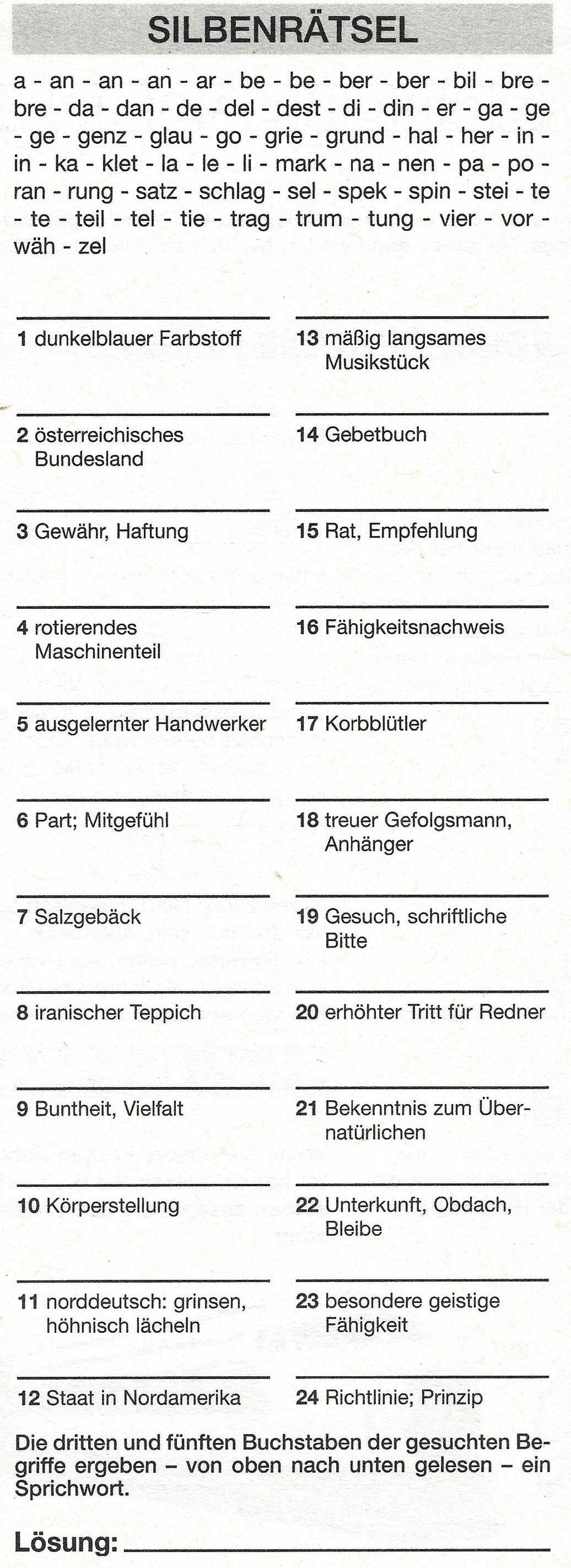 Daddy 0480:Silbenrätsel >>>GEL.VON WERNER 25688211pw