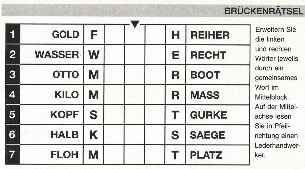 Daddy 0066:Brückenrätsel >>>GEL.VON WERNER 27974886kq