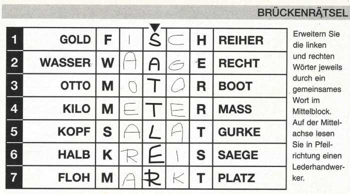 Daddy 0066:Brückenrätsel >>>GEL.VON WERNER 28170160vj