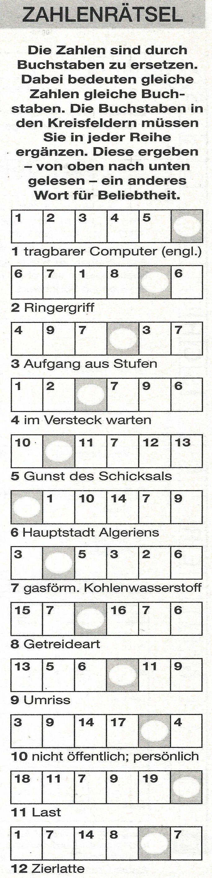 Daddy 0306:Zahlenrätsel>>>GEL.VON WERNER 29505060eb