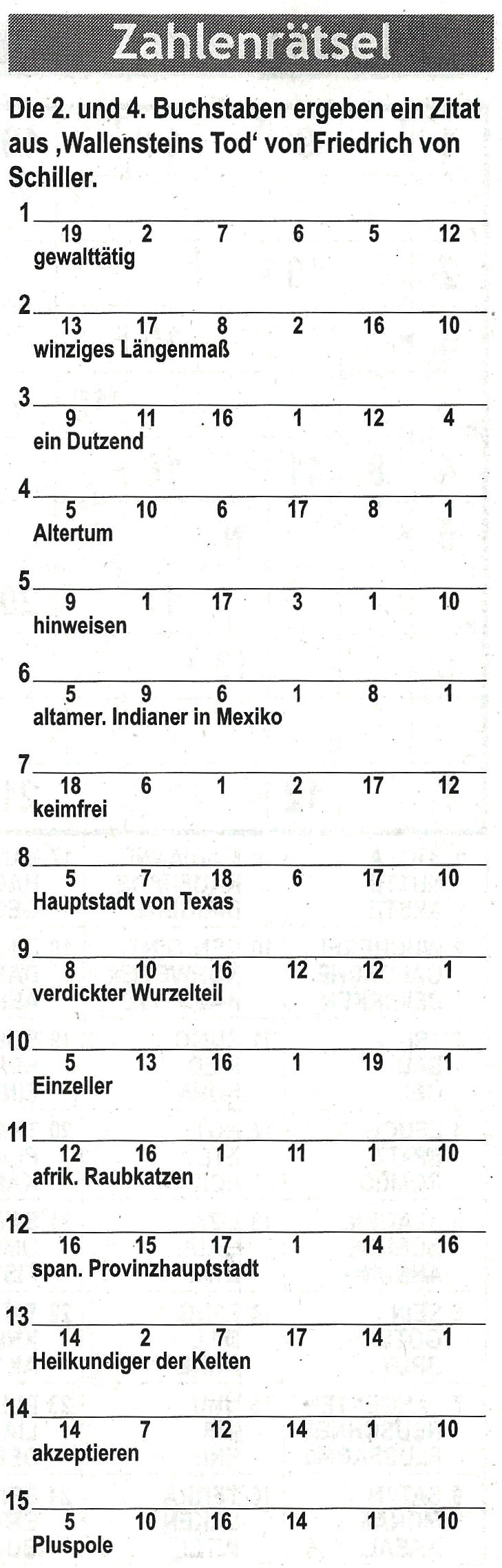 Daddy 0023:Zahlenrätsel>>>GEL.VON WERNER 31355805za