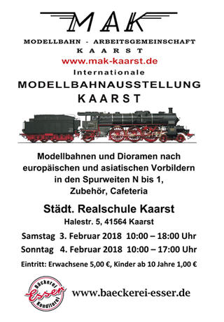 03.02. - 04.02.2018 Internationale Modellbahn Ausstellung der MAK Kaarst 31637820lp