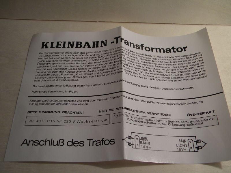 Kleinbahn Trafo Nr. 401 + 403 8491523gzd