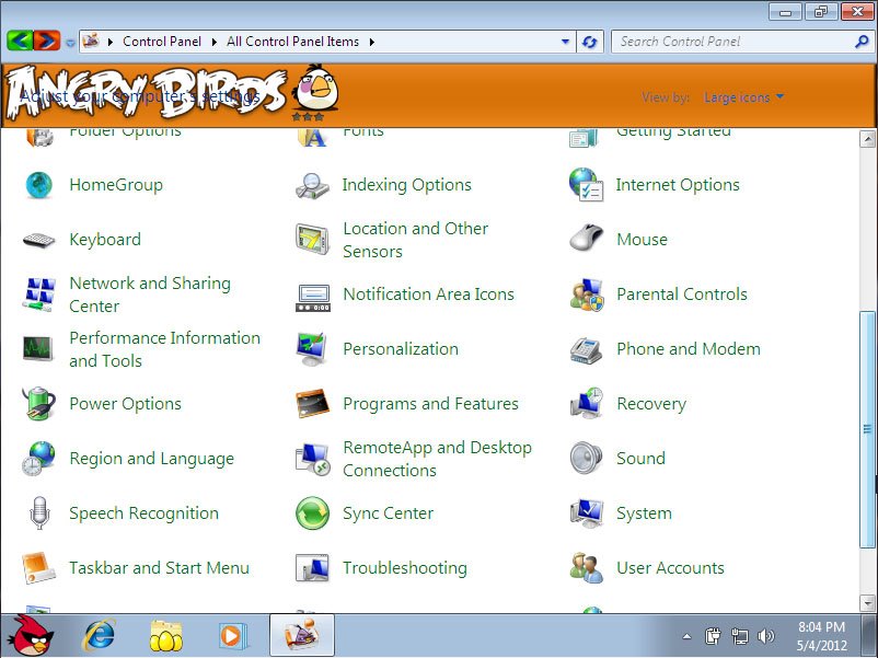 Windows 7 angry birds edition SP1 x86 0t020