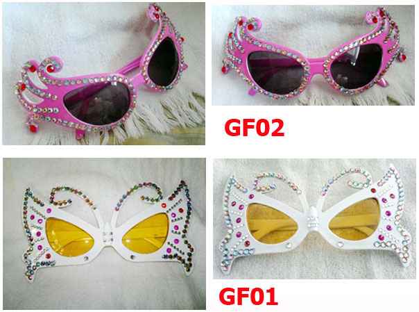 ขายแว่นตาแฟนซี แฮนด์เมด ประดับเลื่อม คริสตัล  Gf1-2