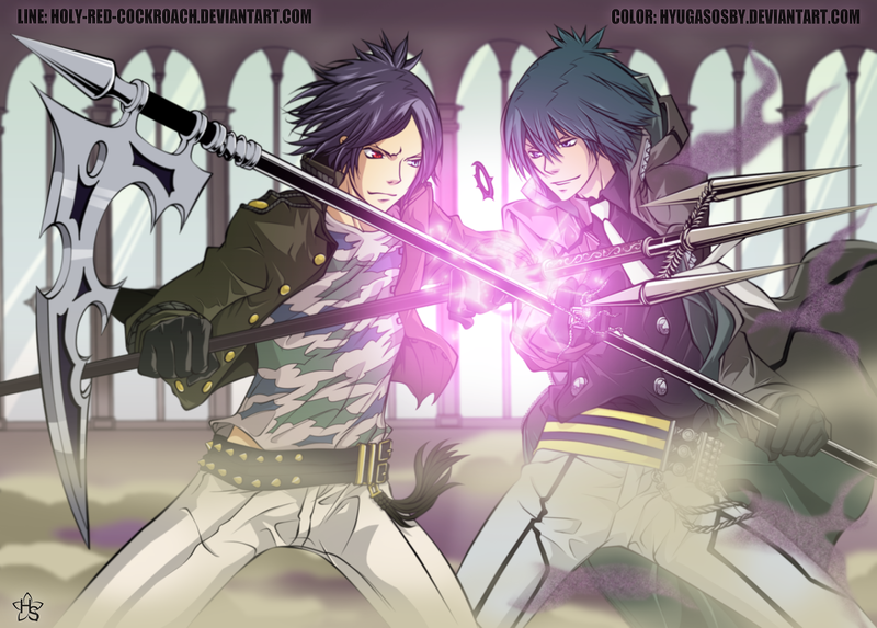 แจก รูป โรคุโด มุคุโร่ (คัดมาไห้แล้ว) อาร์ทมาก HD Rokudo_mukuro_vs_daemon_spade_by_hyugasosby-d3fdjgv