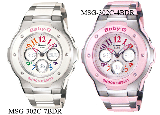 นาฬิกา casio babyG ,g-shock,data bank,sheen ของใหม่ SALE 40-60% Msg302c