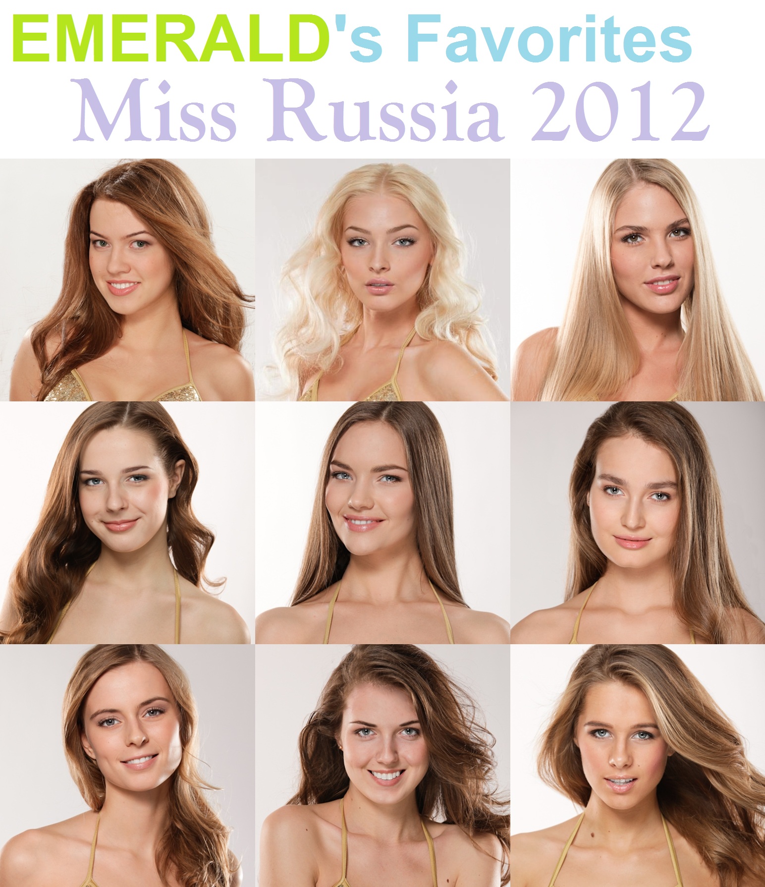 2012 | Miss Russia | Dự Đoán Kết quả! 9favorites