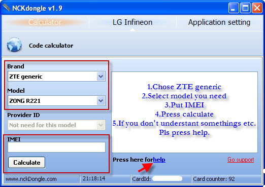 NCK Dongle HELP Ztegeneric