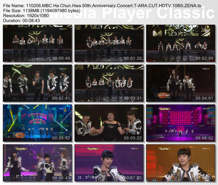 [Live] 110206 MBC Ha Chun Hwa 50th Anniversary Concert - T-ARA CUT A03ss