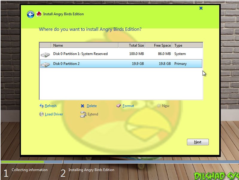 Windows 7 angry birds edition SP1 x86 Ph705