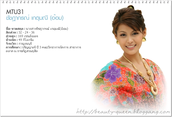 Officials Headshot Miss Thailand Universe 2009 Sqf31