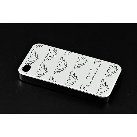 ขายCase เคส Pre-Order สำหรับ iPhone 4/4s/5 Sumsung และเคสแบรนด์เนมหรูๆ สวยๆ Import จาก USA Agnes_b_heart_silver1