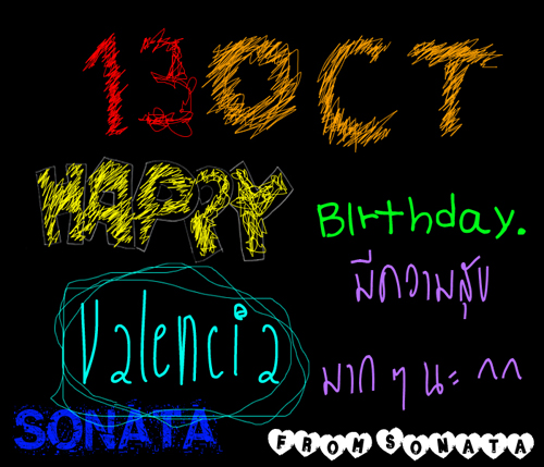 HBD VALENCIA  13 OCTOBER !!! Valencia