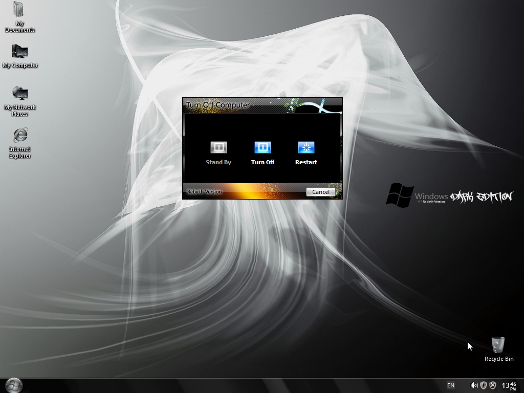 แนะนำ Windows Xp Dark edition v.7 Rebirth Version Otv15