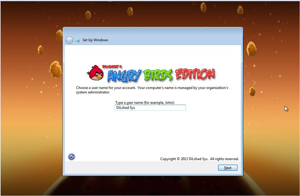 Windows 7 angry birds edition SP1 x86 Mcm17