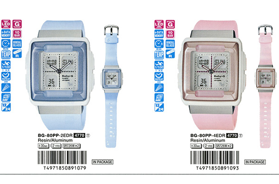 นาฬิกา casio babyG ,g-shock,data bank,sheen ของใหม่ SALE 40-60% Bg80pp4edr