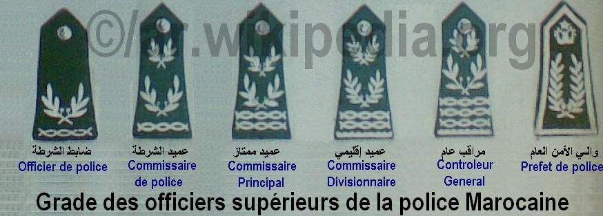 الادارة العامة للامن الوطني Direction Générale de la Sureté Nationale : المباريات و التكوين و الرتب Officiers_sup%C3%A9rieurs_de_la_police