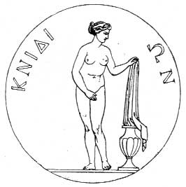 Vénus anadyomène Knidos-coin-Aphrodite