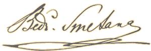 Bedžih Smetana Smetana_signature