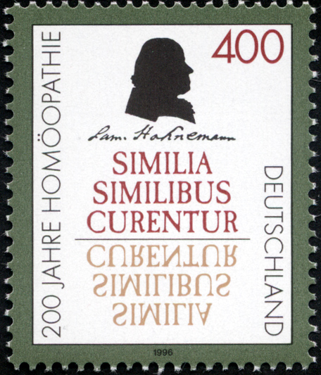 Samuel Hahnemann Stamp_Germany_1996_Briefmarke_Hom%C3%B6opathie_Samuel_Hahnemann