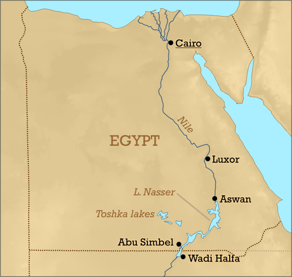مشروع العصر من أجل سمو مصر (ممر التنمية والتعمير في الصحراء الغربية)  للدكتور فاروق الباز Lake_Nasser_location